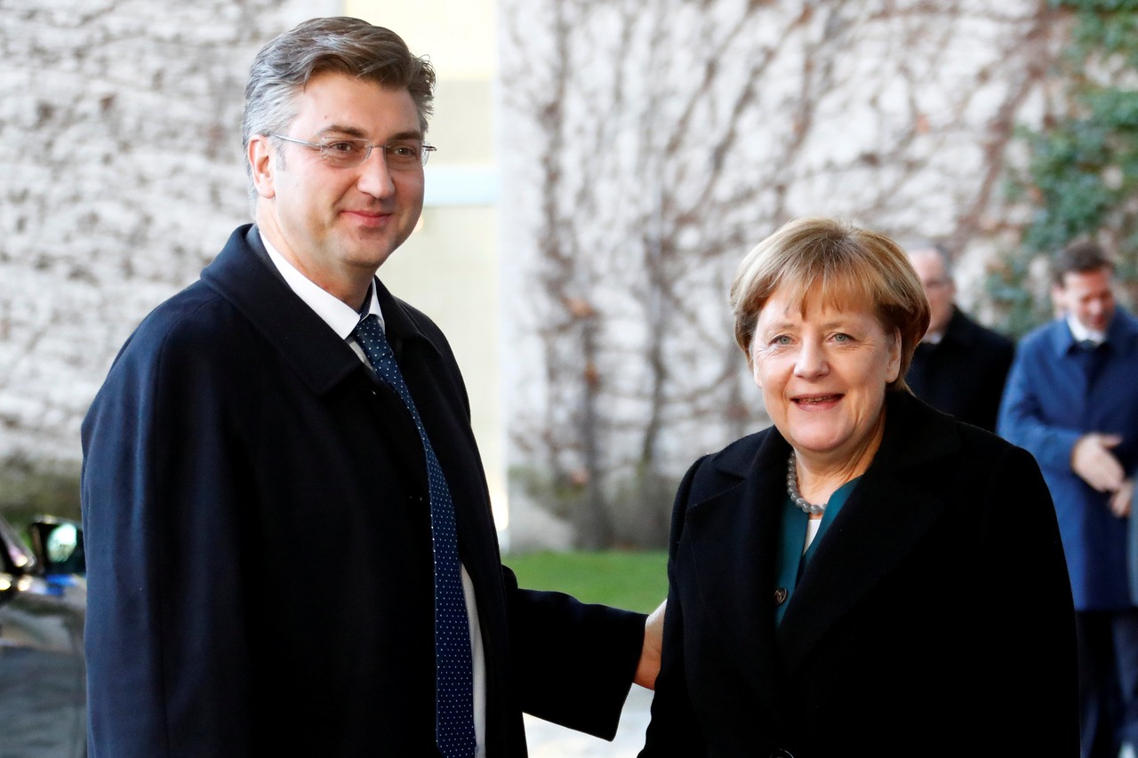 Angela Merkel primila Andreja Plenkovića: 'odnosi između Hrvatske i Njemačke su sjajni'